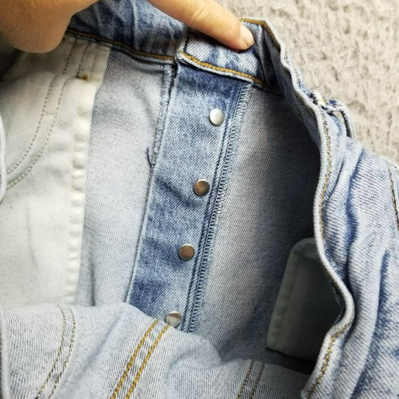 Agolde Jeans Womens 32 Medium Wash Stretch High Rise Button Fly Straight - Picture 13 of 16